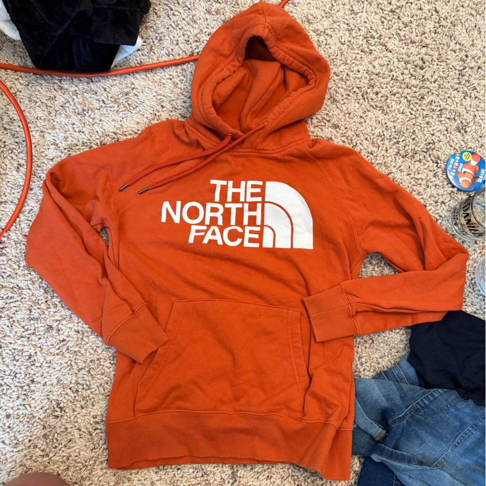 Womens orange The North Face hoodie XS/S